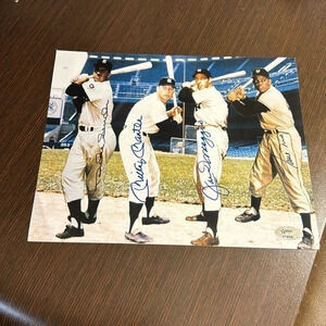 Mickey mantle Joe dimaggio Willie mays  signed